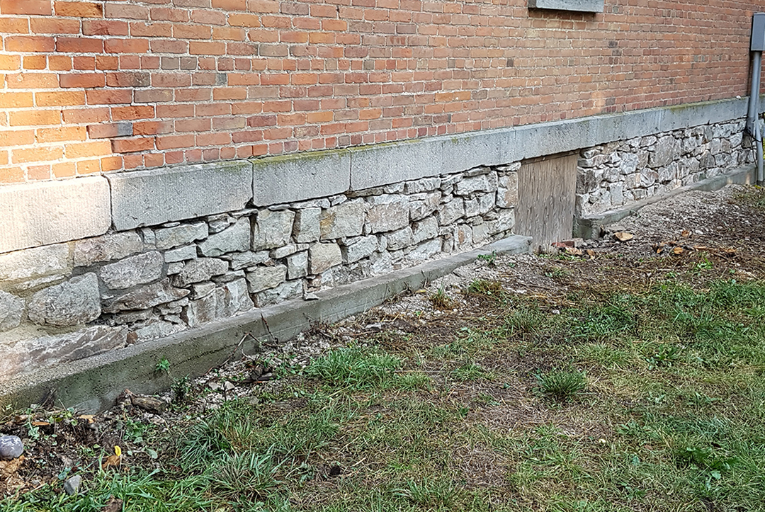 Foundation prepped for repair